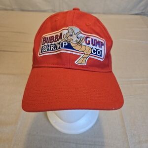 Bubba Gump Shrimp Co. Red Embroidered Snapback Hat Adjustable Used